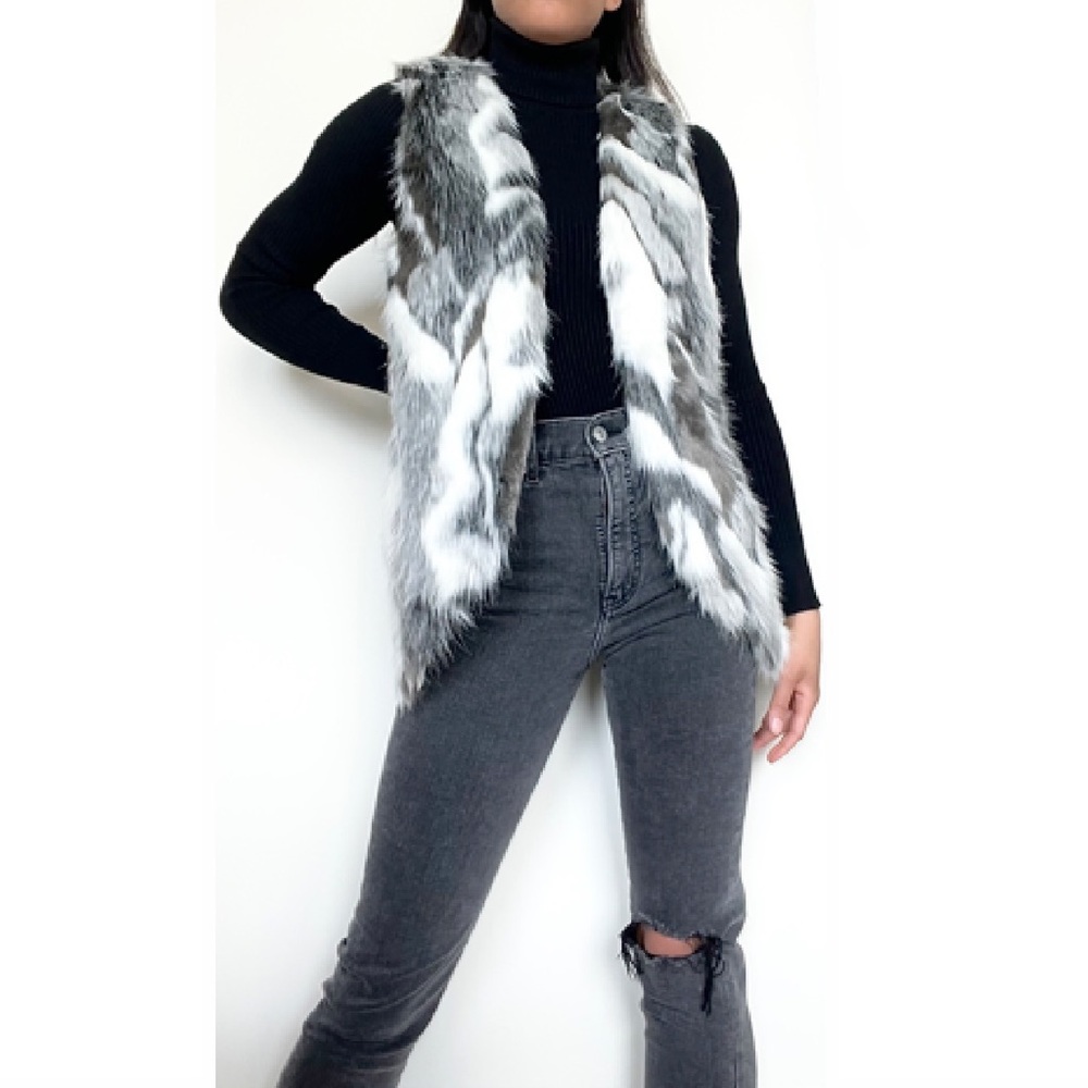 Anthropology Faux Fur Vest